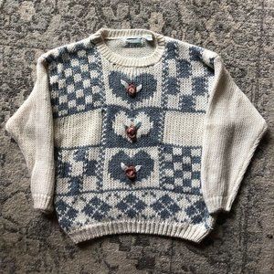 Vintage "Shenanigans" Hand-Knit Sweater